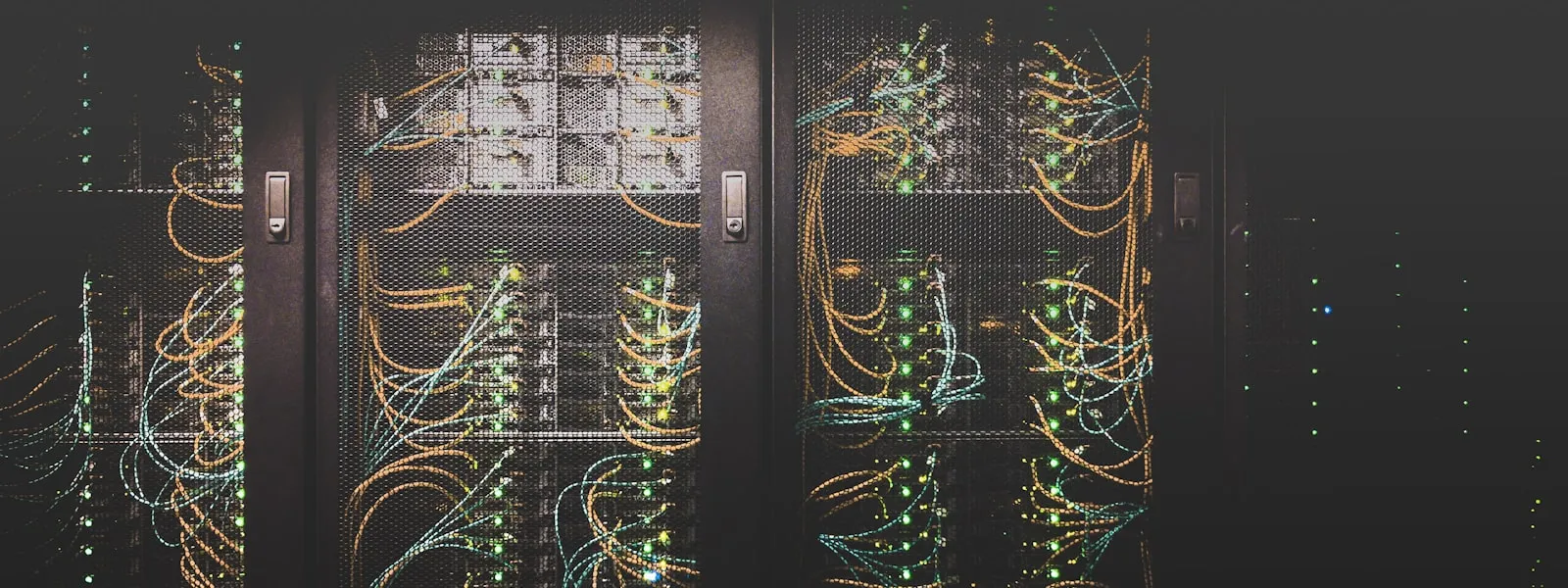 Server room with colourful network cables — DORA and the LEI number for ICT providers